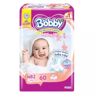 Miếng lót sơ sinh Bopby Newborn 2 :60 miếng(trên 1 tháng )