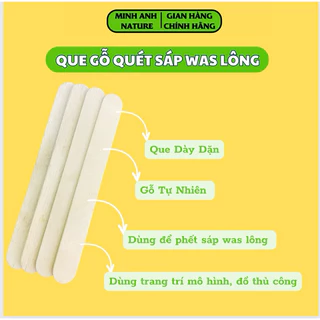 Que Gỗ Gạt Sáp, Phết sáp Wax Lông, Que Gỗ Làm Đồ Thủ Công Handmade, Que