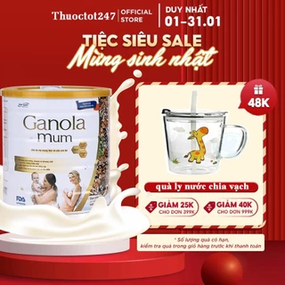 ✅ Sữa hạt bầu Ganola mum lon 650g - Dinh dưỡng đầy đủ thai kì khỏe mạnh