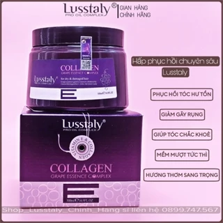 Dầu Hấp Tóc Lusstaly VitaminE Collagen 500ml, Kem Ủ Tóc Lusstaly Chính Hãng | Siêu Phục Hồi, Siêu Mềm Mượt, Đanh Dai Tóc