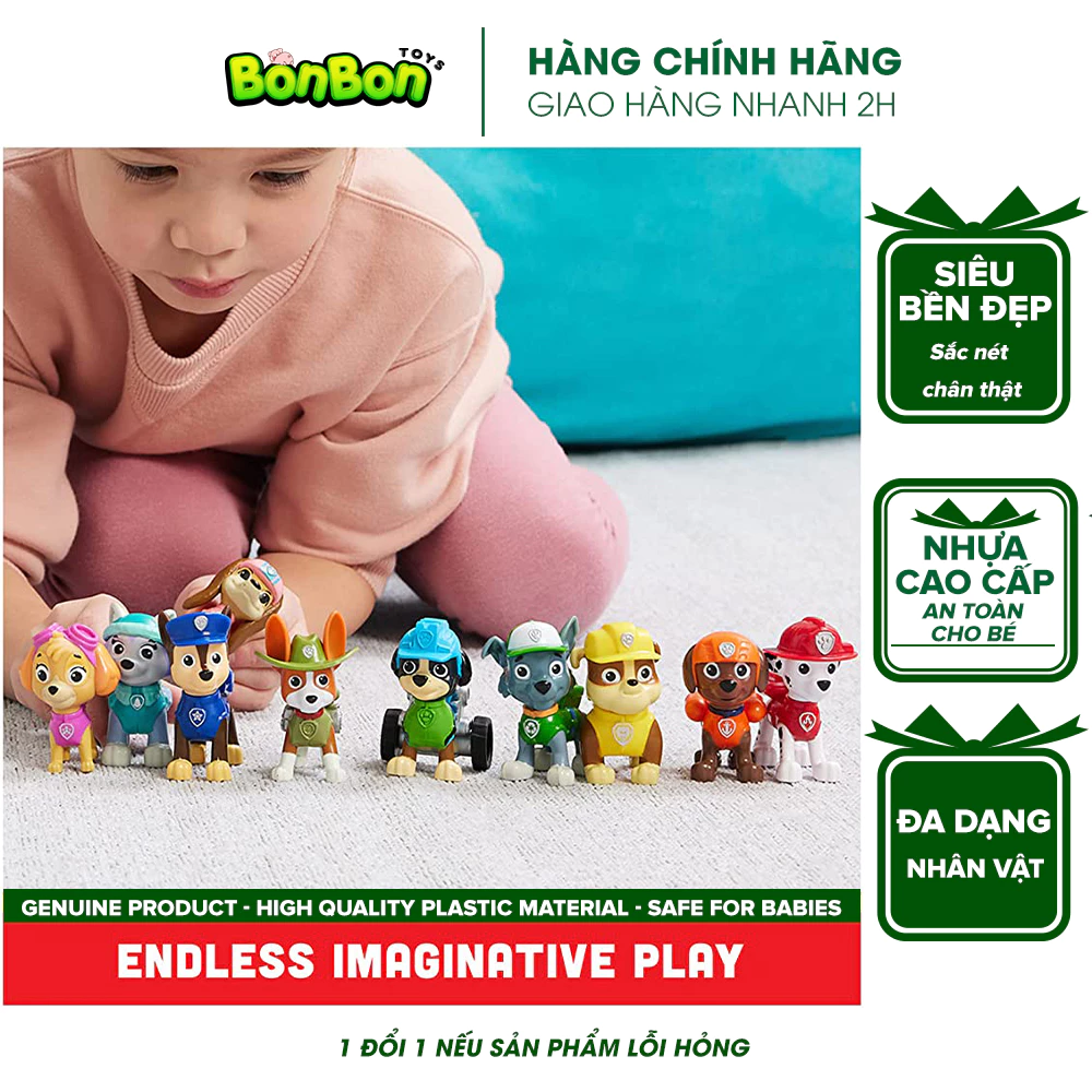 Đồ chơi chú chó cứu hộ Paw Patrol, chọn mua lẻ nhân vật yêu thích, nhựa siêu bền đẹp - thiết kế tinh xảo