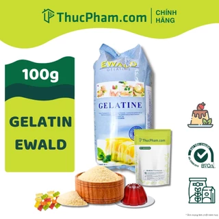 100g Gelatin EWALD Đức - Bloom 250, Hạt Mịn Nhanh Tan, Làm Bánh, Khúc Bạch