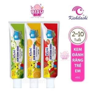 Kem đánh răng trẻ em Kichilachi, kem đánh răng nuốt được cho bé 45gr