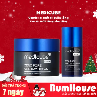 Set Thu Nhỏ Lỗ Chân Lông MEDICUBE ZERO PORE ONE DAY ( Kem Dưỡng 50ml + Serum 30ml Zero pore one day