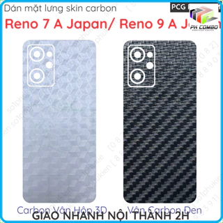 Miếng dán mặt lưng kèm cam skin carbon Oppo Reno 7 5G CHINA / Reno 7 A Japan / Reno 9 A Japan ( Reno 7A / 9A Japan )