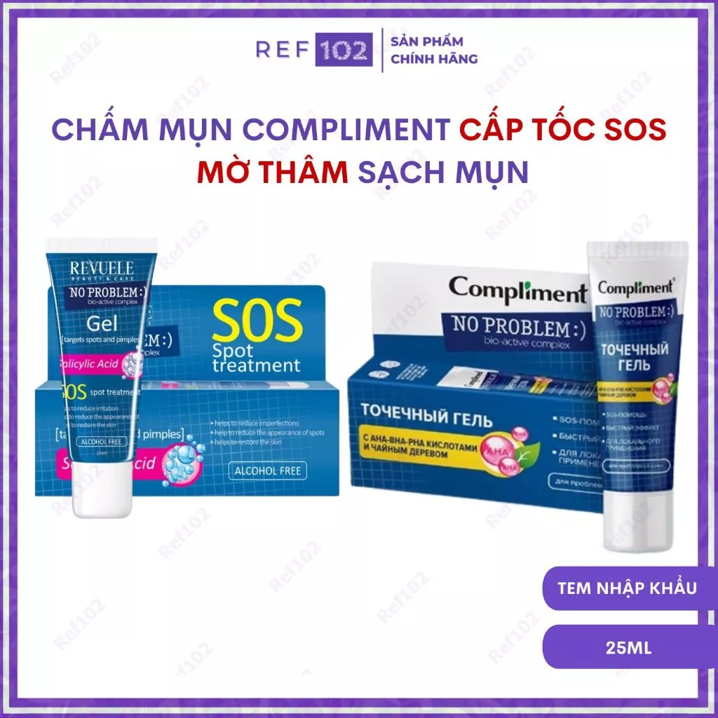 Chấm mụn SOS Compliment 25ml giảm mụn mờ thâm cấp tốc