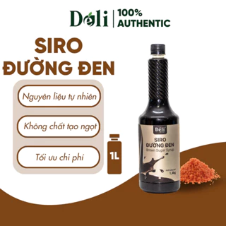 Siro đường đen Déli - 1 lít - đậm đặc, thơm ngon chuyên dùng pha chế trà trái cây, soda