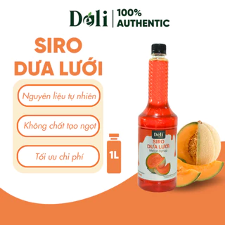 Siro dưa lưới Déli - 1 lít - đậm đặc, thơm ngon chuyên dùng pha chế trà trái cây, soda