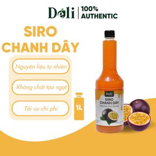 Siro chanh dây Déli - 1 lít - đậm đặc, thơm ngon chuyên dùng pha chế trà trái cây, soda