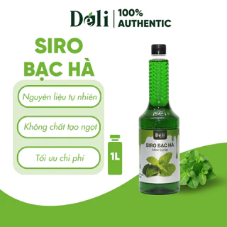 Siro bạc hà Déli - 1 lít - đậm đặc, thơm ngon chuyên dùng pha chế trà trái cây, soda