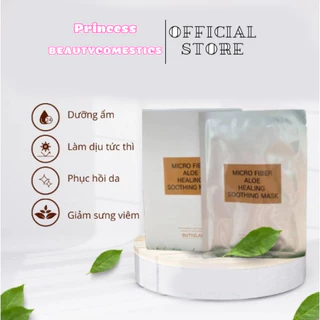 Mặt nạ Mỡ Ngựa Butiqlab Micro Fiber Aloe Healing Soothing Mask Karmel Nuôi Dưỡng Phục hồi Làn Da (10 miếng)