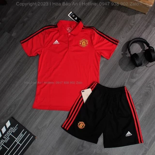 Áo Bóng Đá MU 2023 - Áo Đấu Manchester United Training 2023/24 màu Đỏ Quần đen có túi cao cấp