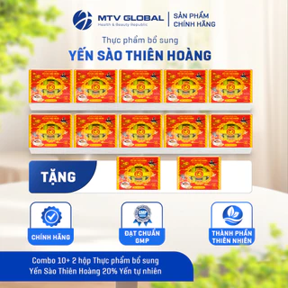 Combo 10 Hộp Yến Sào Cao Cấp Thiên Hoàng 20% (Hộp 6 lọ) Tặng 2 Hộp Cùng Loại