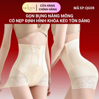 Quần Gen Bụng Melody QG08 - Gọn Bụng Nâng Mông, Có Nẹp Định Hình, Khóa Kéo Tôn Dáng