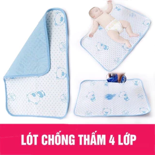 TẤM LÓT CHỐNG THẤM 4 LỚP CHO BÉ SƠ SINH