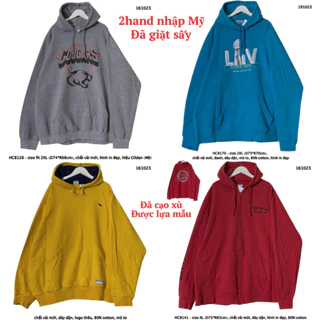 Áo Hoodie Oversize 2hand cho nữ và nam, chất dày, size lớn, form bồng - 190922-3