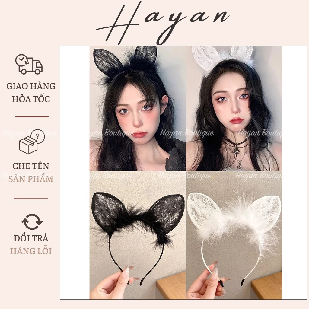 HT04 Băng Đô Tai Mèo Dễ Thương Cute Đáng iu HT04