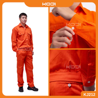 Bộ Quần Áo Bảo Hộ Lao Động KOJI KJ212 Vải Kaki 2/1 Màu Cam Điện Lực Nhẹ Thoáng Mát