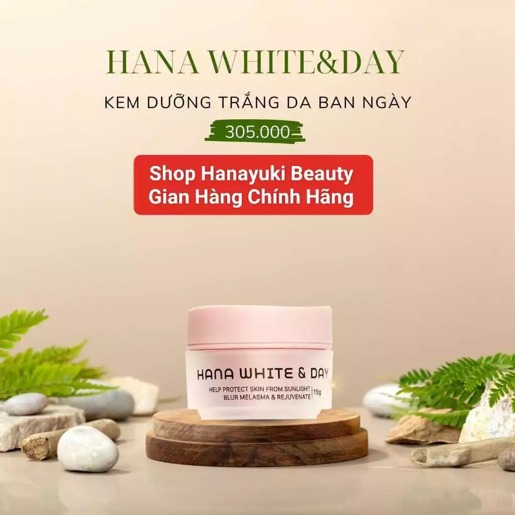 (Chính hãng-Date 2026) KEM DƯỠNG TRẮNG DA BAN NGÀY MINI HANAYUKI- HANA WHITE & DAY MINI