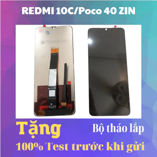 Nguyên bộ màn hình Xiaomi Redmi 10c/10 power/10 india/ Poco 40 ZIN-ĐEN Có bảo hành + Tặng bộ tháo lắp + keo