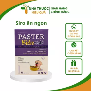 Siro ăn ngon Paster Kids Gold I Giúp bé hết biếng ăn, trẻ ăn nhanh hơn, tăng sức đề kháng. Cam kết hiệu quả sau 2-3 hộp