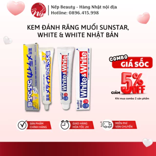 Kem đánh răng White & White, Muối Sunstar Nhật Bản