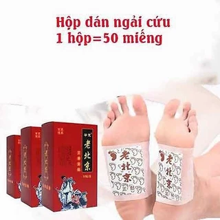 Hộp 50 Miếng Dán Ngải Cứu Thải Độc Chân Lão Bắc Kinh