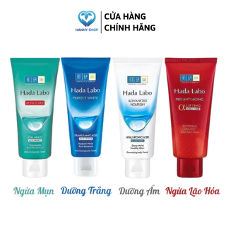 Sữa Rửa Mặt Hada Labo Ngừa Mụn/ Trắng Da/ Cấp Ẩm/ Chống Lão Hóa 80g