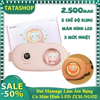 Đai massage bụng JXM-NGO2 [BẢN CAO CẤP], giảm nhanh đau bụng, màn hình LED, cực an toàn và không gây ồn