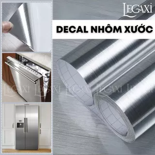 Decal nhôm xước, giấy dán tường màu bạc kim loại dán thang máy, tủ, lò vi sóng, bếp gas, tủ lạnh Legaxi