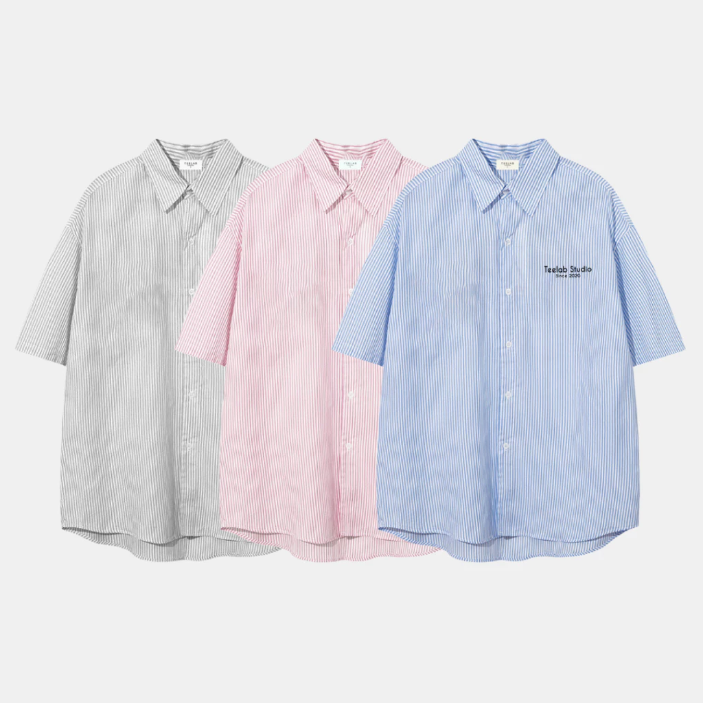 Áo Sơ Mi Ngắn Tay Teelab Local Brand Unisex Studio Oxford Shirt