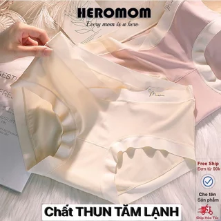 Quần lót bầu Thun Tăm Lạnh chip bà bầu sau sinh cạp chéo tránh chạm vết mổ co giãn đáy kháng khuẩn Bigsize HEROMOM