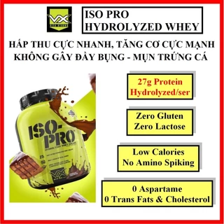 Vitaxtrong Iso Pro 5Lbs 2,3kg - Hydrolyzed Whey hấp thu cực nhanh, Tăng Cơ, không gây dầy bụng, không gây mụn trứng cá