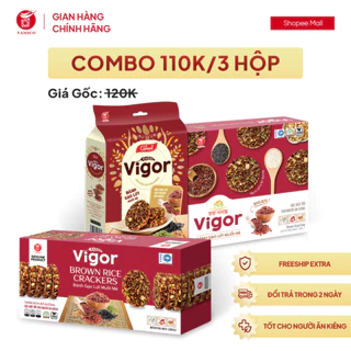 Combo 3 Bánh Gạo Lứt Muối Mè Vigor