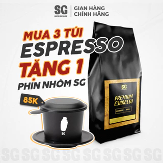 Cà Phê Nguyên Hạt Espresso Premium Pha Máy | Túi lớn 1kg | Robusta Rang Mộc | Nguyên Liệu Pha Chế SG