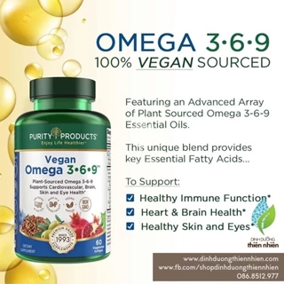 Omega 3 6 9 Thuần Chay 5 Trong 1 Purity Products Omega 3-6-9 Vegan