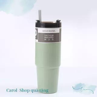 Ly giữ nhiệt 890ml dung tích lớn, khắc tên, thông tin icon theo yêu cầu.