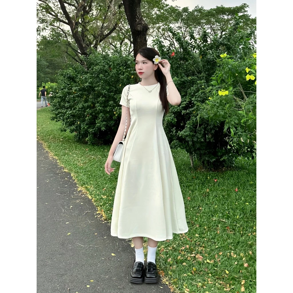 Vala Dress - Đầm thun gân 7 mảnh dáng dài Mây Lành