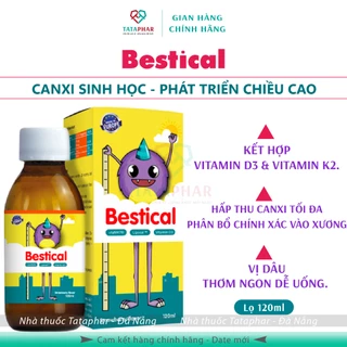 Bestical - Canxi Sinh Học Cho Bé - Hỗ trợ phát triển chiều cao, giúp xương chắc khỏe - 120ml
