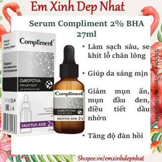 Serum Compliment 2% BHA (Salicylic Acid) hỗ trợ kiềm dầu và giảm mụn