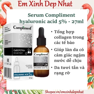 Serum Compliment 5% Hyaluronic Acid Cấp ẩm, Tái tạo, Giảm lão hóa