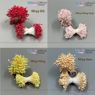 Set 400 Tép Nhuỵ Hoa Giả Bằng Bột Cứng Làm Phụ Kiện Trang Trí Đồ Thủ Công - Handmade