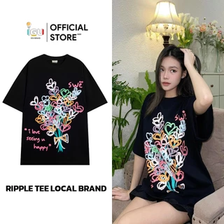 Áo Thun Local Brand IGU SWE HAPPY TEE-Áo Phông UNISEX Nam Nữ Phong Cách Hàn Quốc.