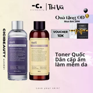 Nước Hoa Hồng Toner Klairs Supple Preparation 180ml cấp ẩm cân bằng da nước cân bằng da  - Thi Vũ