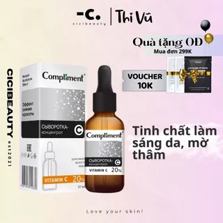 Serum Compliment 20% Vitamin C dưỡng trắng, mờ thâm, căng bóng da 27ml