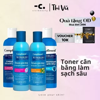 Nước cân bằng Toner BHA Compliment No Problem cấp ẩm dịu nhẹ thông thoáng lỗ chân lông