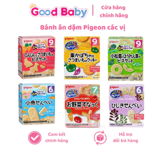 Bánh ăn dặm PIGEON NHẬP KHẨU NHẬT đủ vị cho bé từ 6m+ có tem phụ - Good Baby