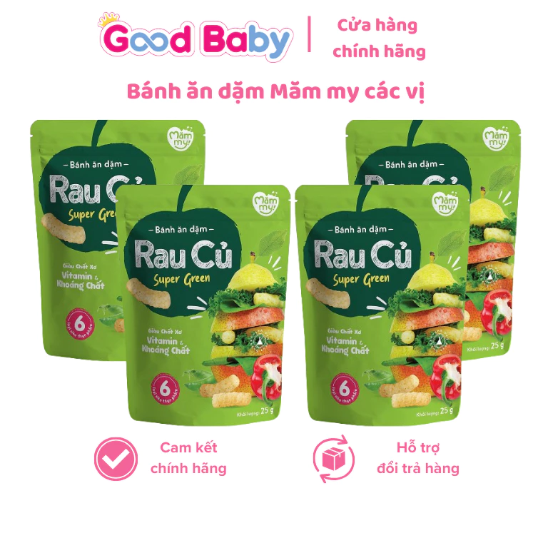 Bánh ăn dặm đủ vị Mămmy giàu chất xơ, vitamin và khoáng chất - Good Baby