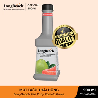 Mứt Trái Cây pha chế vị Bưởi Hồng Thái (Sinh Tố) - LongBeach Red Ruby Pomelo Puree 900ml