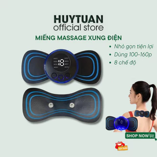 Miếng massage xung điện cổ vai gáy, bắp tay, lưng bằng sung điện giảm đau nhức hiệu qủa 8 chế độ